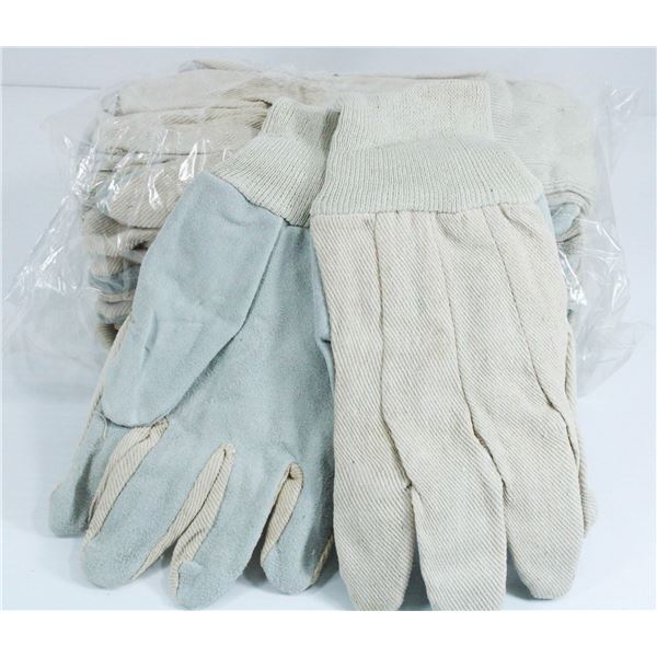 PACK OF 12 CLOTH WORK GLOVES
