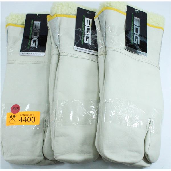 3 PAIR OF BDG WINTER LINED WORK MITTS