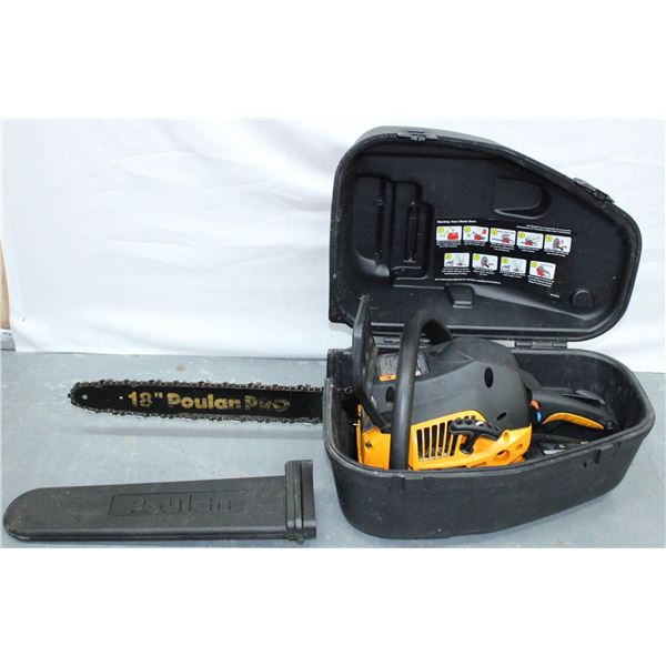 POULAN GAS CHAINSAW - 18" BAR