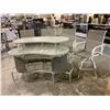 Image 1 : PATIO BAR TABLE WITH 4 SWIVEL TOP BAR CHAIRS
