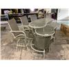 Image 2 : PATIO BAR TABLE WITH 4 SWIVEL TOP BAR CHAIRS