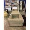Image 1 : PATIO SET: 2 CHAIRS AND TABLE (MISSING GLASS TOP)