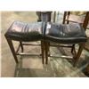 Image 2 : 2 BLACK PADDED TOP BENCHES APPROX. 26" TALL