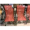 Image 2 : 4 NEW HAMPTON BAY STACKING SLING CHAIRS BLACK FINISH RED FABRIC