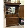 Image 2 : ENTERTAINMENT CABINET - MISSING PEGS FOR SHELVES & 1 HANDLE, APPROX 74"X43"X22"
