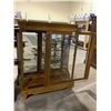 Image 2 : GLASS AND SLIDING FRONT MANTLE WITH KEY APPROX 49X15 1/4X60 1/2"