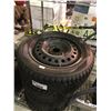 Image 2 : 4 HANKOOK WINTER IPIPE RSV SIZE 205/55R16 MOUNTED ON 5 BOLT RIMS 80-90% TREAD LIFE LEFT