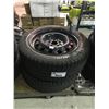 Image 2 : 4 MICHELIN X-ICE SIZE 205/55R16 91T TIRES 60-70% TREAD LIFE LEFT, MOUNTED ON 5 BOLT RIMS