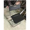Image 2 : 6 BLACK AND SILVER FOLDING CHAIRS