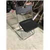 Image 2 : 6 BLACK AND SILVER FOLDING CHAIRS