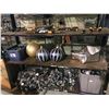 Image 2 : BOX AND 2 SHELVES OF ASSORTED CHRISTMAS LIGHTS, CHRISTMAS TREE AND LARGE CHRISTMAS DECORATIONS