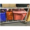 Image 11 : 4 SHELVES OF ASSORTED PAINTING PRODUCT INCLUDES; STEPLADDER, DROP CLOTHS, SANDING EQUIPMENT AND
