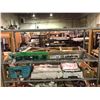 Image 2 : 4 SHELVES OF ASSORTED PAINTING PRODUCT INCLUDES; STEPLADDER, DROP CLOTHS, SANDING EQUIPMENT AND