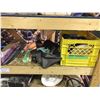 Image 8 : 4 SHELVES OF PAINTING SUPPLIES INCLUDES; ROLLERS, MASKING TAPE, HEATERS AND MORE