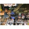 Image 2 : SHELF LOT OF ASSORTED TOOLS INCLUDING; MAKITA PALM SANDER, 2 MASTERCRAFT BELT SANDERS AND MORE