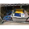 Image 2 : SHELF LOT INCLUDES; TROWELS, EXTENSION CORD, DISPOSABLE COVERALLS AND MORE