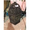 Image 2 : LANTERN AND FLOOR STANDING WICKER AND METAL PLANT STAND