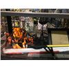 Image 2 : SHELF LOT OF ASSORTED TOOLS INCLUDES; JOE BLOW BIKE PUMP, LOAD STRAPS, AXE, HATCHET AND MORE