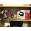Image 2 : 6 TIER SHELF WITH CONTENTS; DEWALT SAW, BIKE PUMP, RECORDS AND SUBWOOFER
