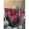 Image 2 : APPROX 60 RED STACKING BANQUET CHAIRS