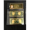 Image 8 : 9 USA GOLD 24K GOLD FOIL BILLS & 6 ZIMBABWE SILVER FOIL BILLS