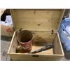 Image 2 : WOOD CHEST, MONTREAL CANADIENS WASTE BASKET & RAWLINGS PRO BASEBALL BAT