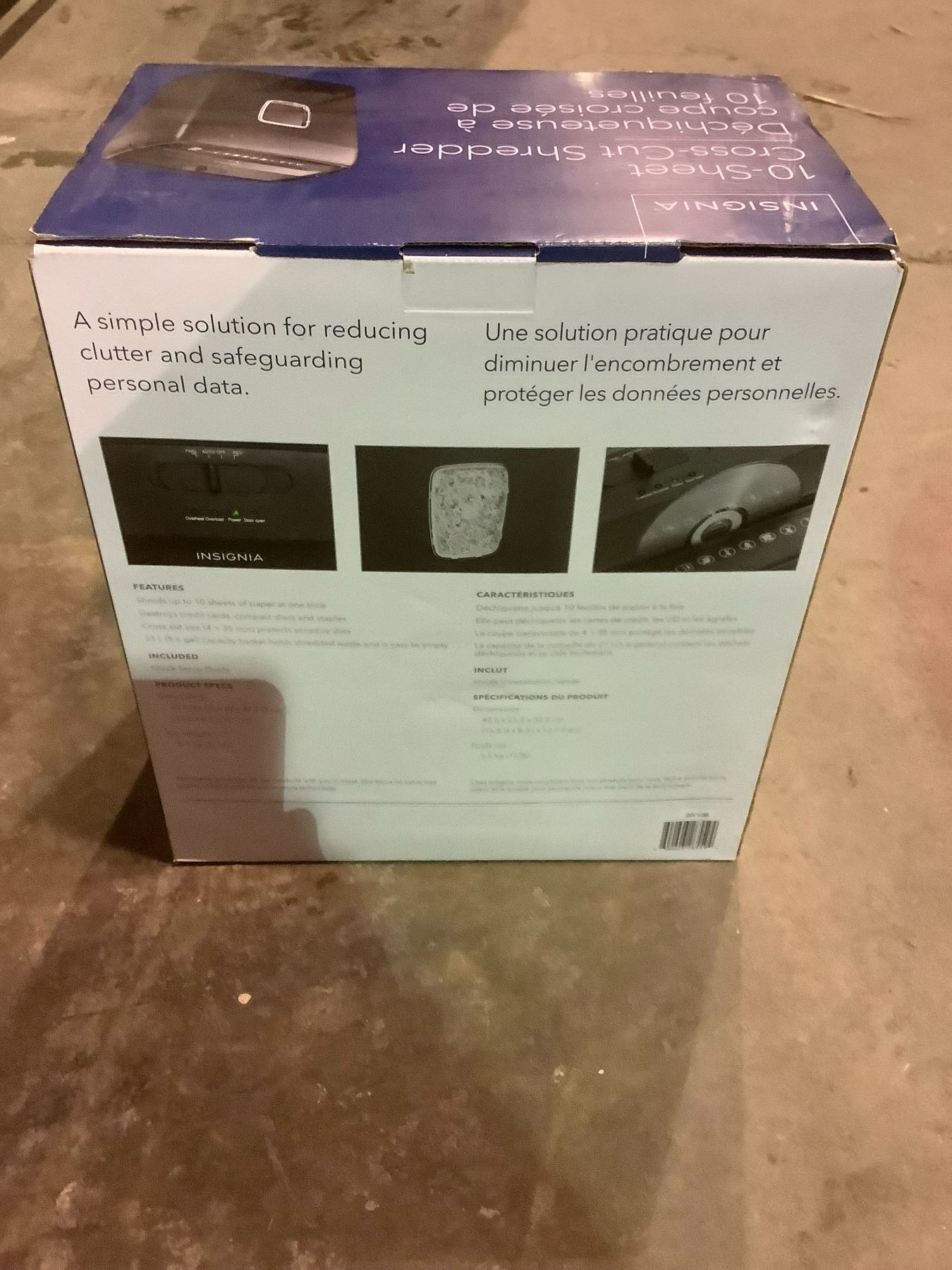 INSIGNIA 10SHEET CROSS CUT SHREDDER