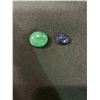 Image 2 : BIG POLISHED MINERAL EMERALD AND BLUE SAPPHIRE 26.48CT OVAL CABOCHON - BRAZIL - UNTREATED