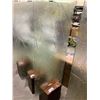 Image 2 : TEXTURED GLASS SCULPTURE TITLED "FOSSIL WALL" WITH RECLAIMED WOOD FROM AN OLD VICTORIA WHARF MADE