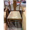 Image 2 : 4 WOOD & CLOTH VINTAGE DINING CHAIRS