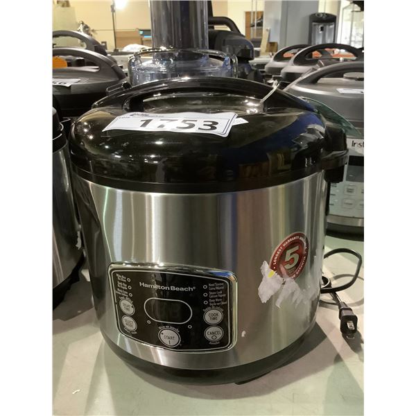 *TESTED WORKING* HAMILTON BEACH RICE COOKER WITH VISIBLE DAMAGE