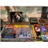 Image 2 : SHELF LOT OF ASSORTED ITEMS INCLUDING; AIR LINE WITH DELUXE AIR BLOW GUN, POWERSONIC 6 PIECE AUGUR