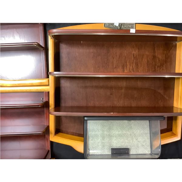 FRANKLIN MINT 3 PIECE CAR COLLECTION WOODEN WALL MOUNT SHELVES