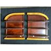 Image 3 : FRANKLIN MINT 3 PIECE CAR COLLECTION WOODEN WALL MOUNT SHELVES