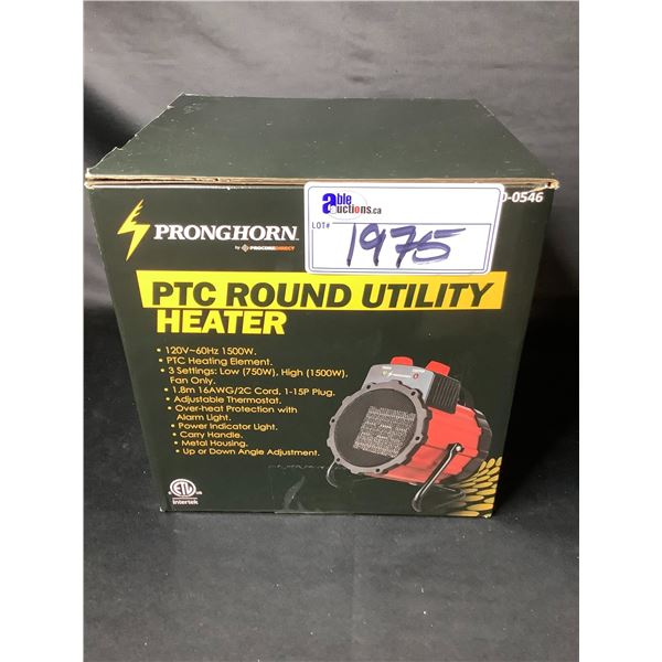 *NEW* PRONGHORN PTC ROUND UTILITY HEATER 70-0546
