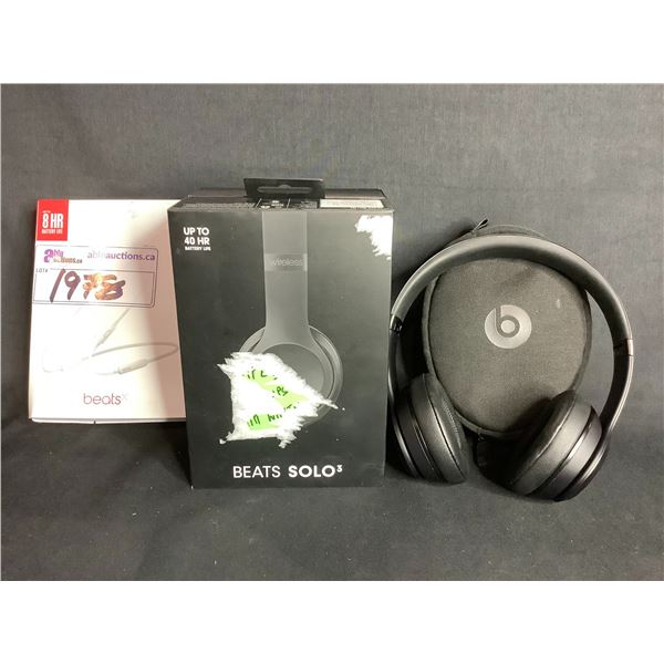 *MAY BE FOR PARTS & REPAIR* 3 BEATS HEADPHONES; BEATS X & 2 SOLO 3 WIRELESS
