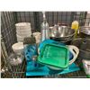 Image 2 : SHELF LOT OF ASSORTED MIXING BOWLS, CONDIMENT TRAYS, BOWLS, AND MORE