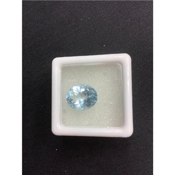 SKY BLUE TOPAZ 5.46CT 12 X 9.94 X 6.07MM OVAL CUT LOUPE CLEAN BRAZIL