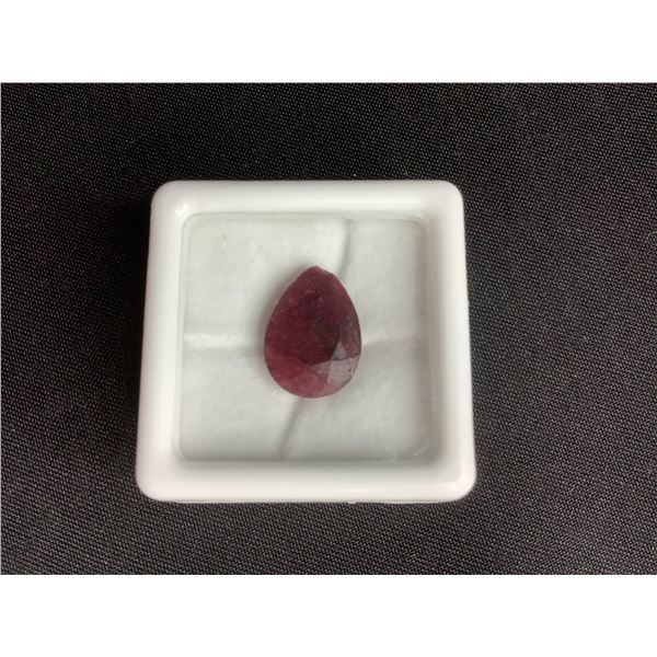 NATURAL RUBY 6.935CT 12.75 X 9.16 X 5.90MM PEAR CUT MADAGASCAR UNTREATED