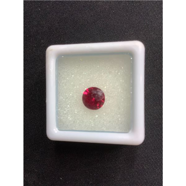 SPARKLING PIGEON BLOOD RUBY 1.5CT 7 X 4.2MM ROUND (BRILLIANT CUT) LOUPE CLEAN LAB MADE