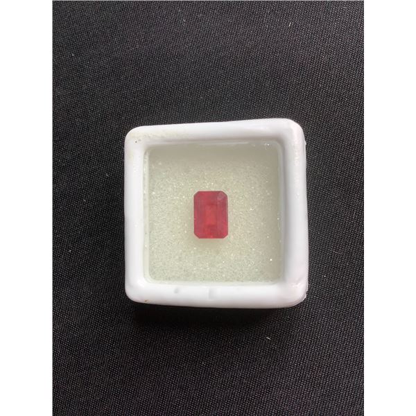 NATURAL TOP RED RUBY 2.23CT 8 X 5.8 X 4.2MM EMERALD CUT VS MADAGASCAR POSSIBLE G.F.