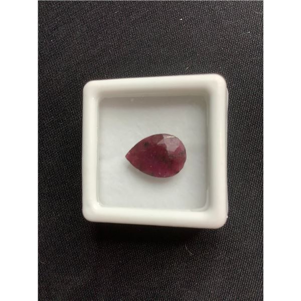 NATURAL RUBY 5.475CT 12.98 X 9.10 X 4.94MM PEAR CUT MADAGASCAR UNTREATED