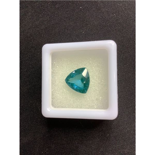 EXTREMELY, EXTREMELY RARE GAHNOSPINEL 3.65CT 10.15 X 10.15 X 5.05MM TRILLION CUT LOUPE CLEAN LAB