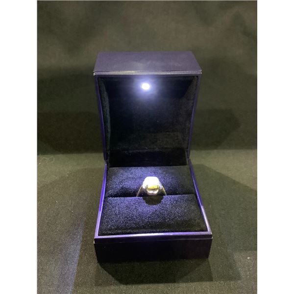 DESIGNER OPAL RING IN ILLUMINATED BOX