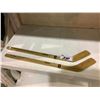 Image 1 : 2 NW BRUINS CCM MADE IN CANADA MINI STICKS WITH SIGNATURES
