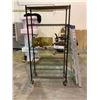 Image 1 : 5 TIER ROLLING RACK WITH CONTENTS INCLUDING; CLOCK, HAMMER, STEP LADDER, WATCH & MORE