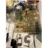 Image 7 : WOOD CARVED IGUANA9PHYSICAL DAMAGE), SHARK JAW ON PLAQUE & ASSORTED TOOLS