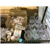 Image 2 : SHELF LOT OF CONDIMENTS, PLASTIC CUTLERY, GLASSWARE, CANDLES, AND MORE