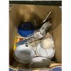 Image 3 : SHELF LOT OF GLASSWARE, PADS, RAGS, MASON JARS, AND MORE
