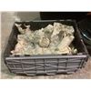 Image 4 : 2 TOTES, OF GLASSWARE, ICE CUBE TRAYS, PORTABLE BBQ, AND GRILL COMBO